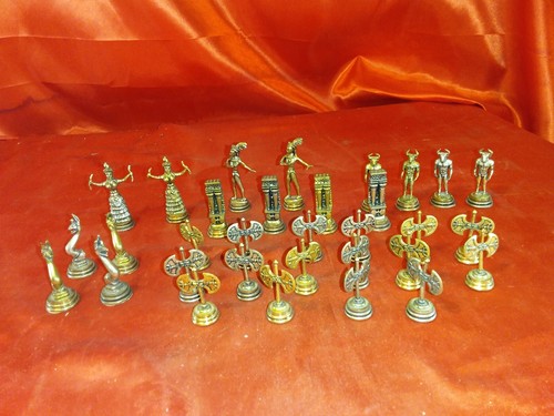 Alte schach figuren messing - alte,